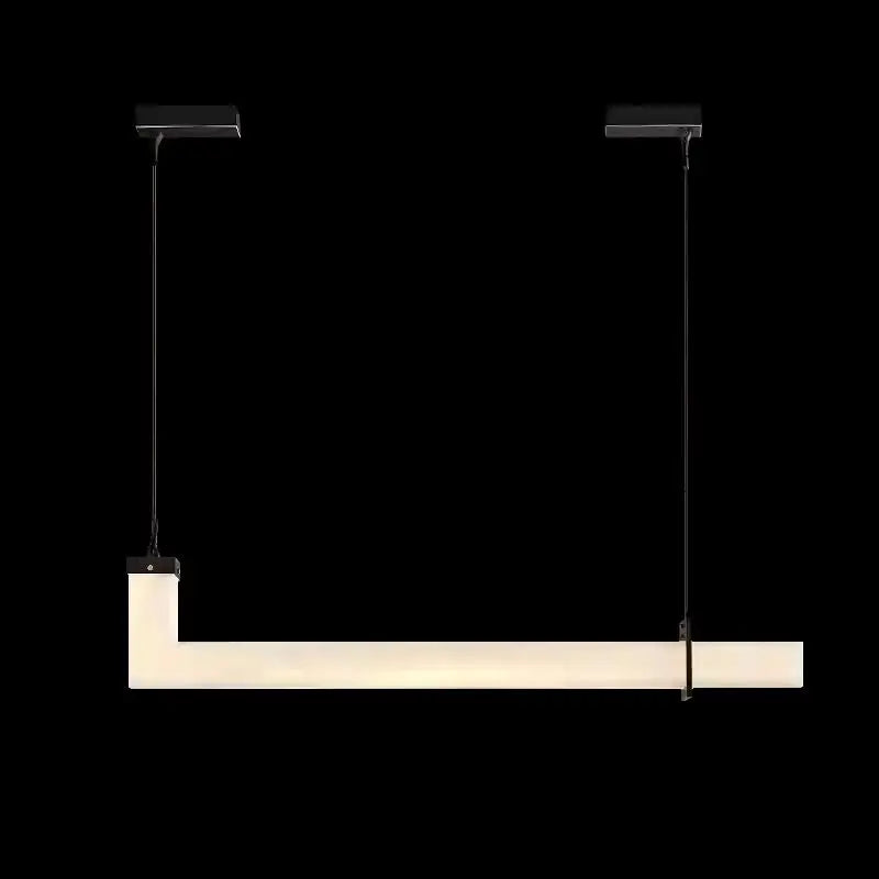 Afralia™ Marble Pendant Lights with Black Stone Belt Hanglamp for Dining Room
