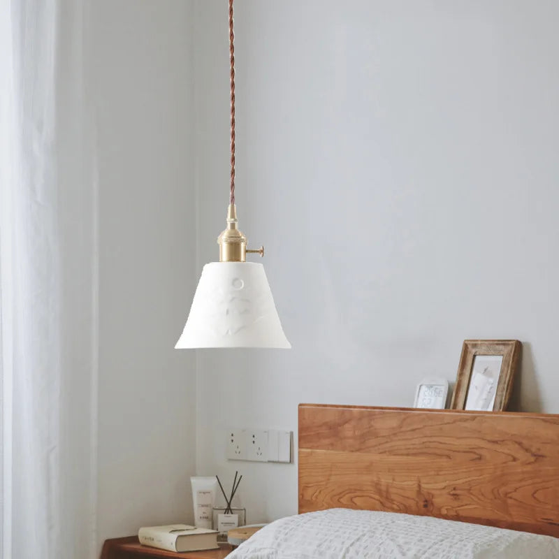 Afralia™ Ceramic LED Hanging Lamp Japenese Style Pendant Lighting for Home Deco