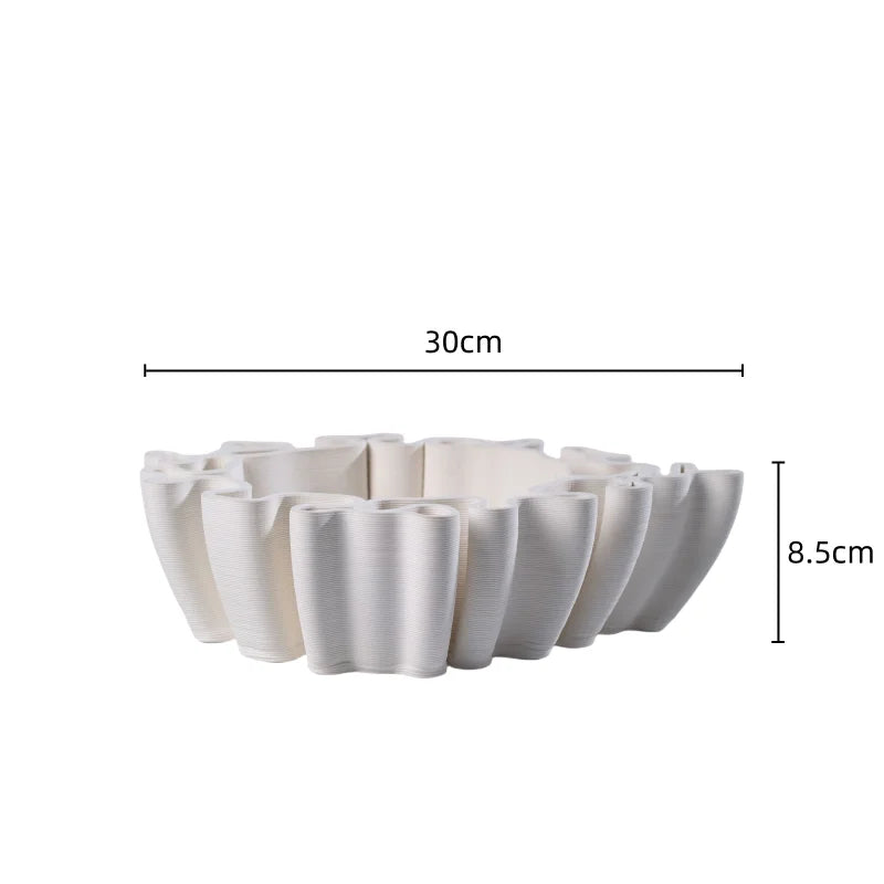 Afralia™ Geometric Ceramic Flower Pot Sculpture Home Decor