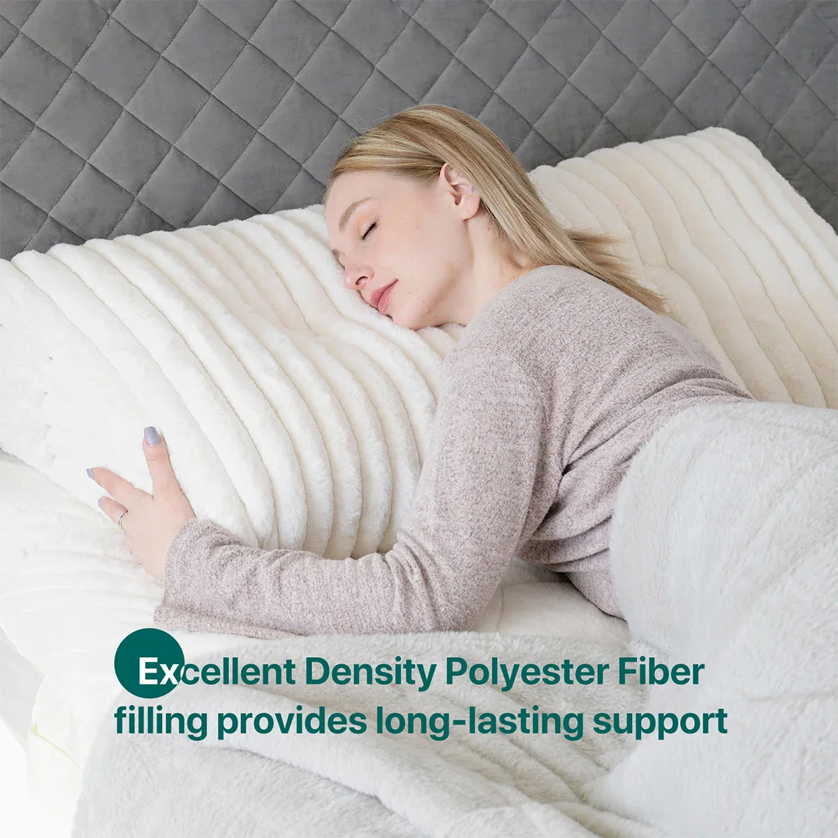 Afralia™ Headboard Wedge Pillow - Triangular Bed Rest Support & Reading Bolster