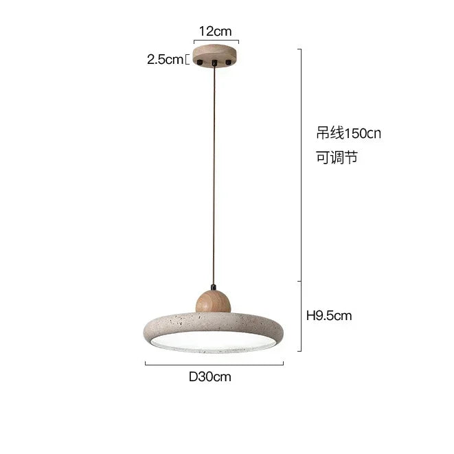 Afralia™ Travertine Pendant Light Chandelier for Dining Room Kitchen Island