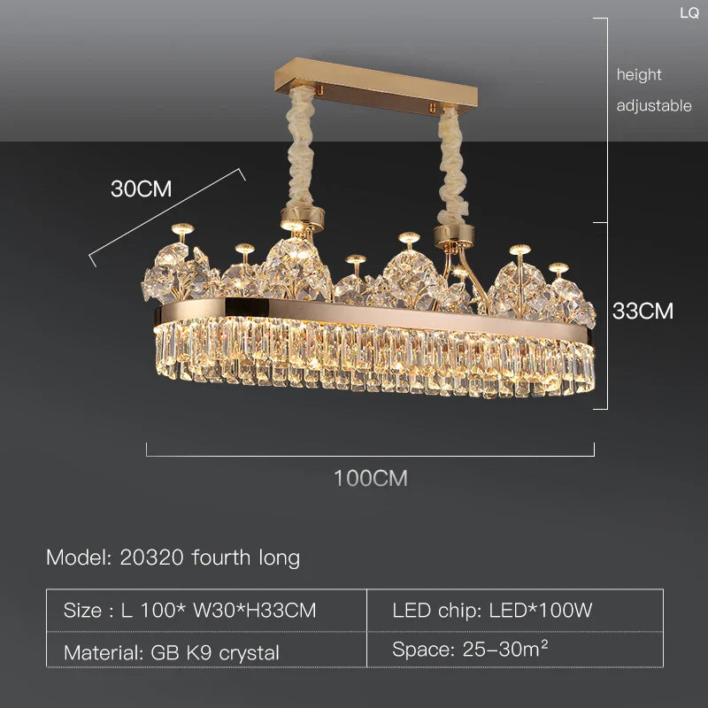 Afralia™ Crystal Chandelier: Postmodern Light Luxury Double-Layer Pendant for Home Living Room