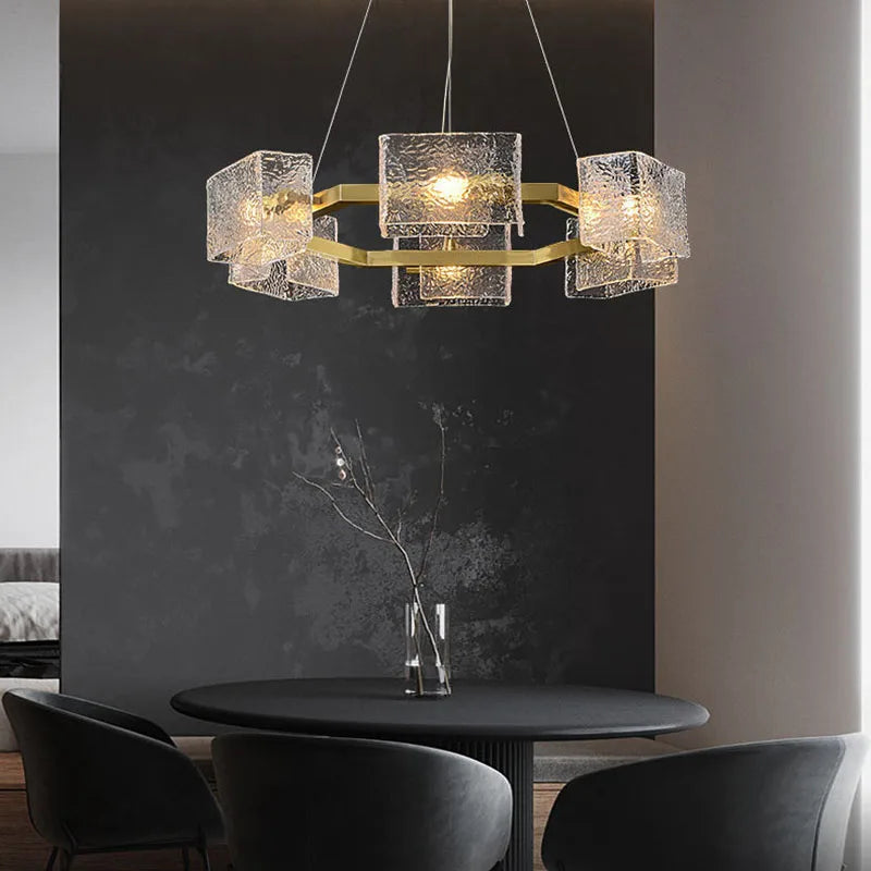 Afralia™ Water Glass Chandeliers: Creative Living Room & Dining Room Lighting Fixtures