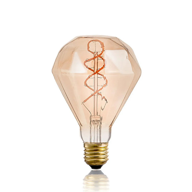 Afralia™ G95 Diamond LED Spiral Filament Bulb 4W Vintage Edison Light Lamp