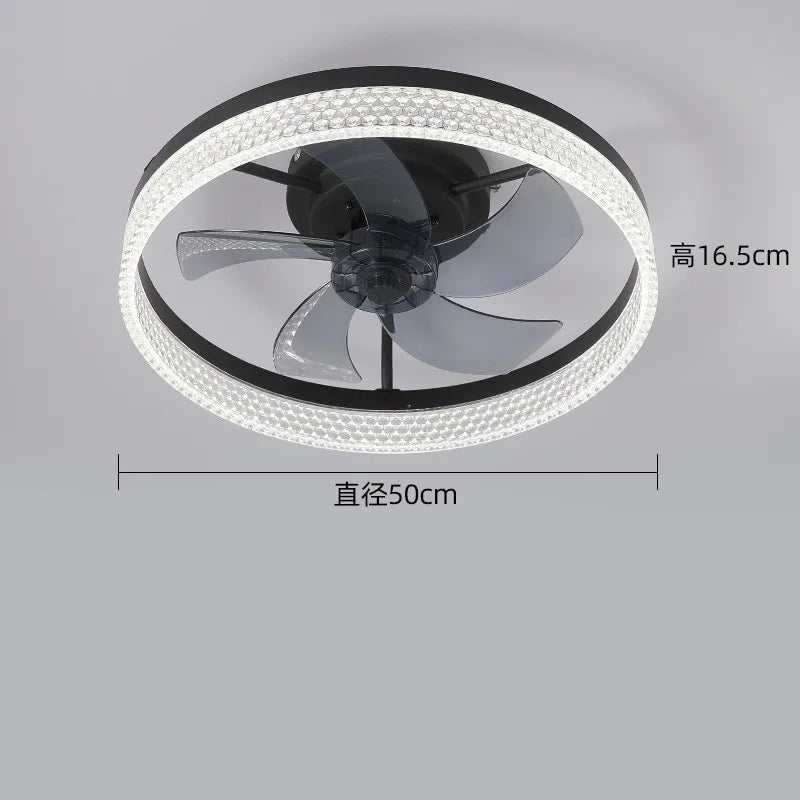 Afralia™ Modern Ceiling Fan LED Lights Tri-Color  Energy Saving for Living Room, Bedroom.IsDBNullining Room