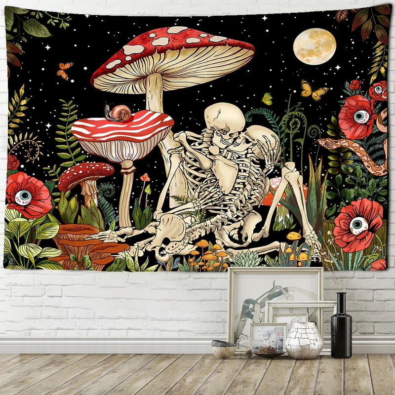 Afralia™ Psychedelic Witchcraft Tapestry Wall Hanging for Aesthetic Hippie Room Decor