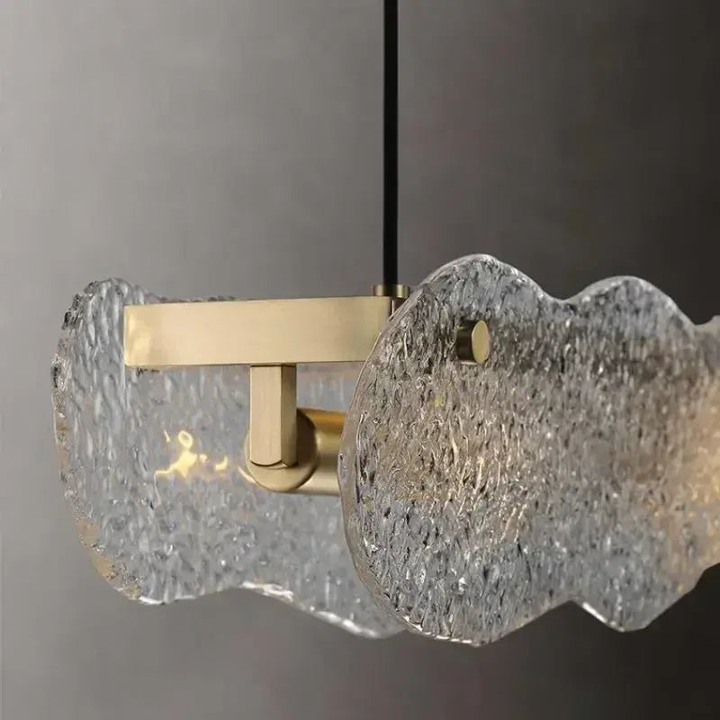 Afralia™ Water Ripple Glass Dining Chandelier: Modern Luxury LED Chandelier for Dining Room