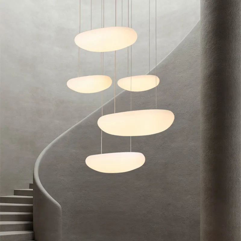 Afralia™ LED Cobblestone Chandelier with Smart Dimmable Lights - Modern Indoor Lighting Fixtures