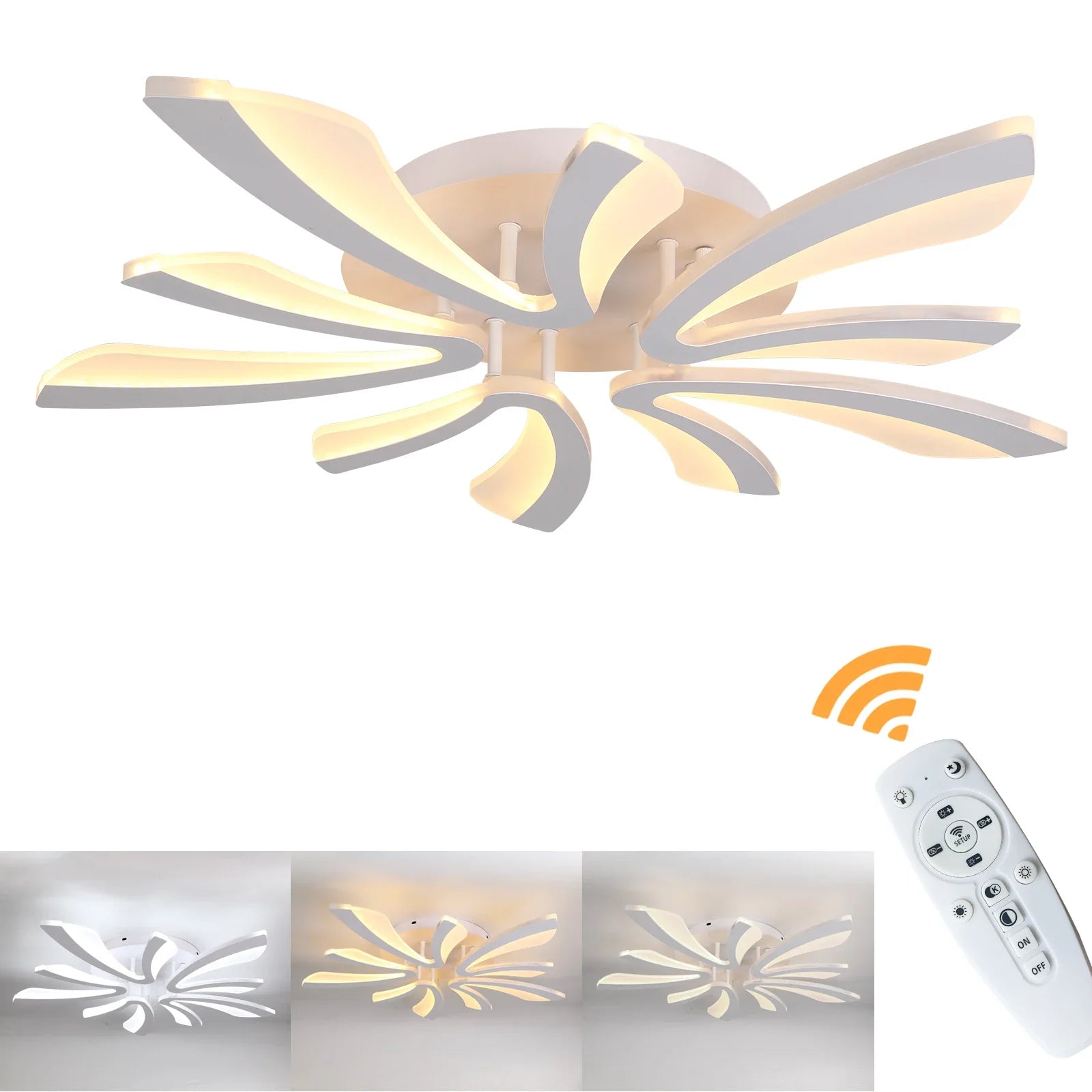 Afralia™ Modern Acrylic LED Chandelier Ceiling Light Fixture with RC Dimming – Indoor Plafon Lamp