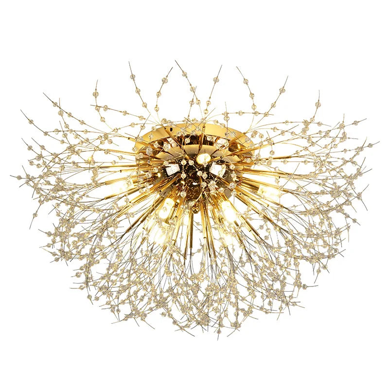 Afralia™ Nordic Dandelion Crystal Ceiling Lamp for Bedroom Living Room Dining Room