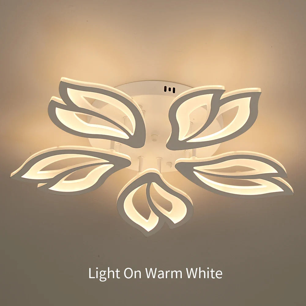 Afralia™ Flower Acrylic Chandelier: Modern Minimalist Living Dining Room Ceiling Light