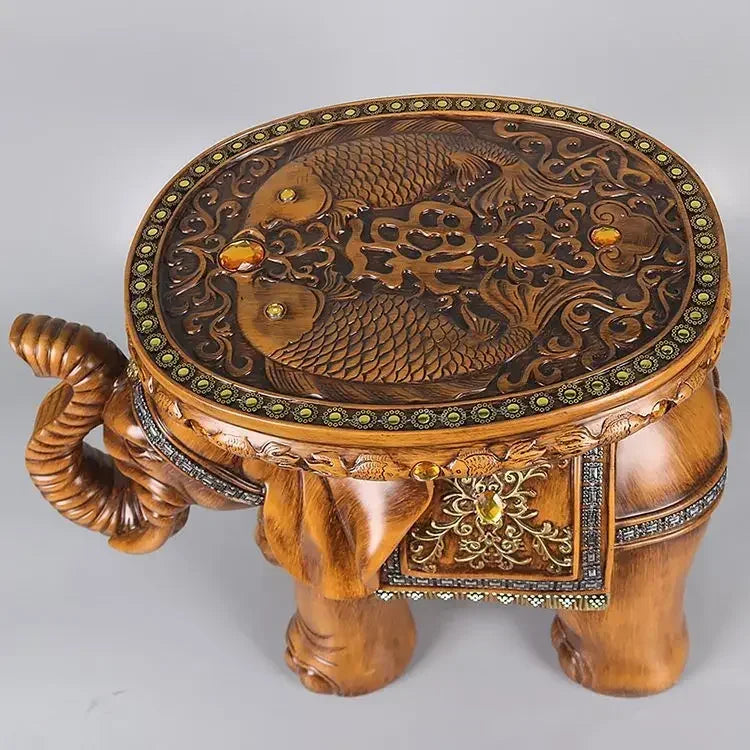 Afralia™ Elephant Wealth Attracting Ornaments Stool