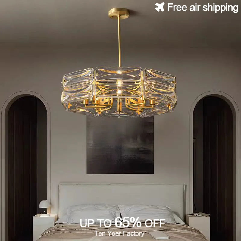 Afralia™ Gold Crystal LED Ceiling Chandelier for Dining Room and Home Decoration