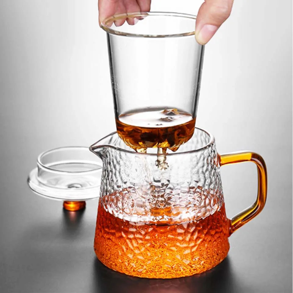 Afralia™ Borosilicate Glass Teapot with Infuser for Puer Tea and Boiling Water