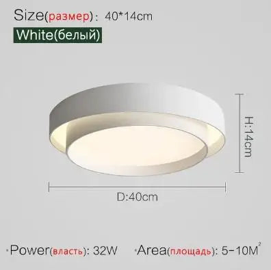 Afralia™ Nordic Round Ceiling Lamp for Living Room, Bedroom, Dining Room Decor