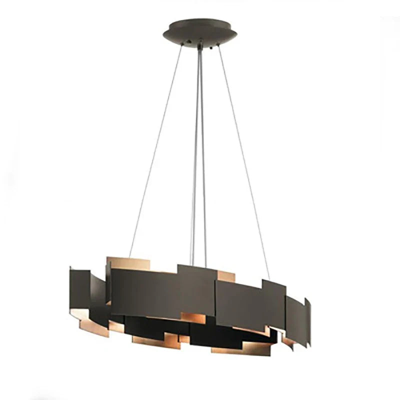 Afralia™ Black Scandinavian Style Ceiling Chandelier LED Lustres for Living Room Bedroom