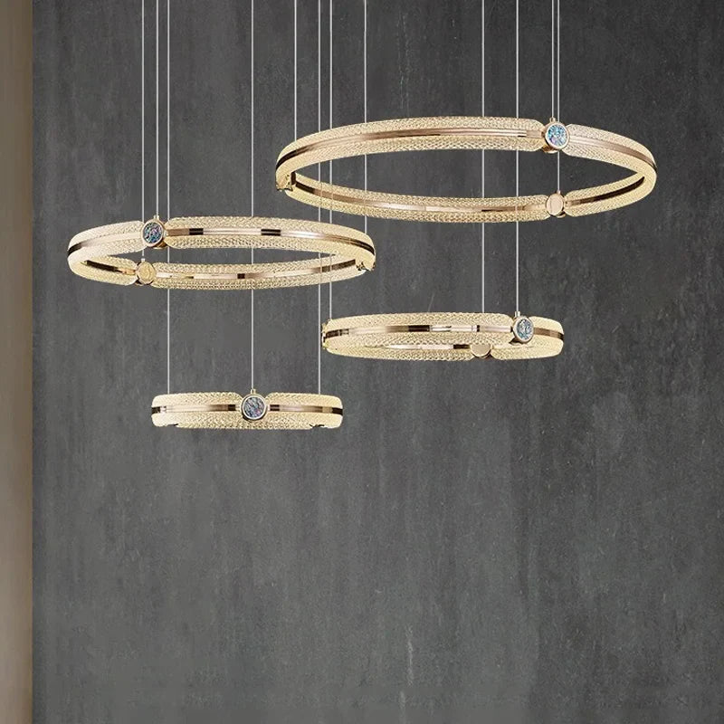 Afralia™ Modern Lustre Chandelier Ceiling Light - Luxury Pendant LED Lighting for Home Décor
