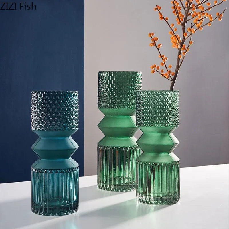 Afralia™ Crystal Clear Glass Vase Hydroponic Floral Arrangement Pot