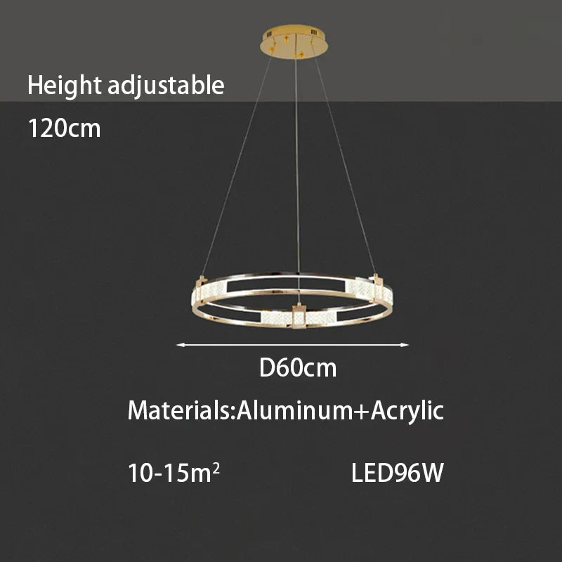 Afralia™ Crystal LED Chandelier for Home Lighting Decoration