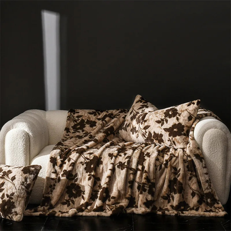 Afralia™ Cosy Faux Rabbit Plush Blanket in Milk Velvet for Single Sofa Decoration & Napping