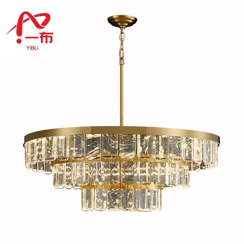 Afralia™ Cloud Mist Crystal Chandelier for Home Hotel Stainless Steel Pendant Lamp