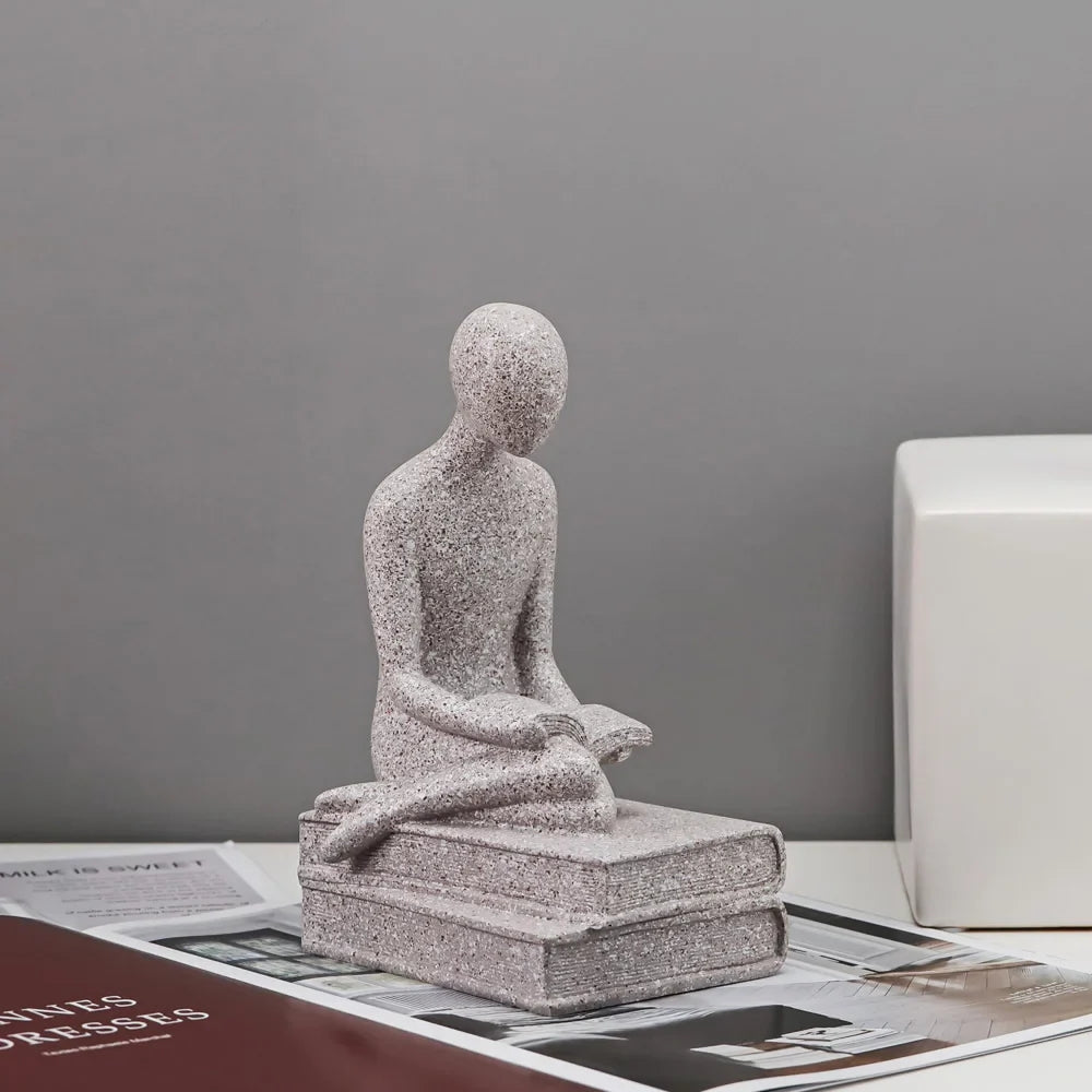 Afralia™ Abstract People Resin Statue Set for Modern Home Decor