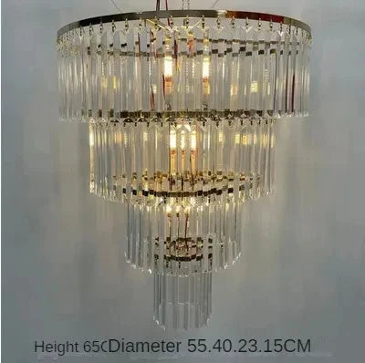 Afralia™ Crystal Ice Bar Chandelier: Luxury Hotel Restaurant Living Room Lighting