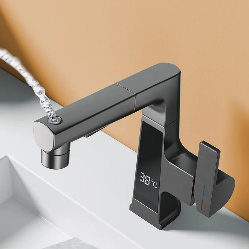 Afralia™ Smart Sensor Brass Bathroom Faucet Cold Hot Water Mixer Tap