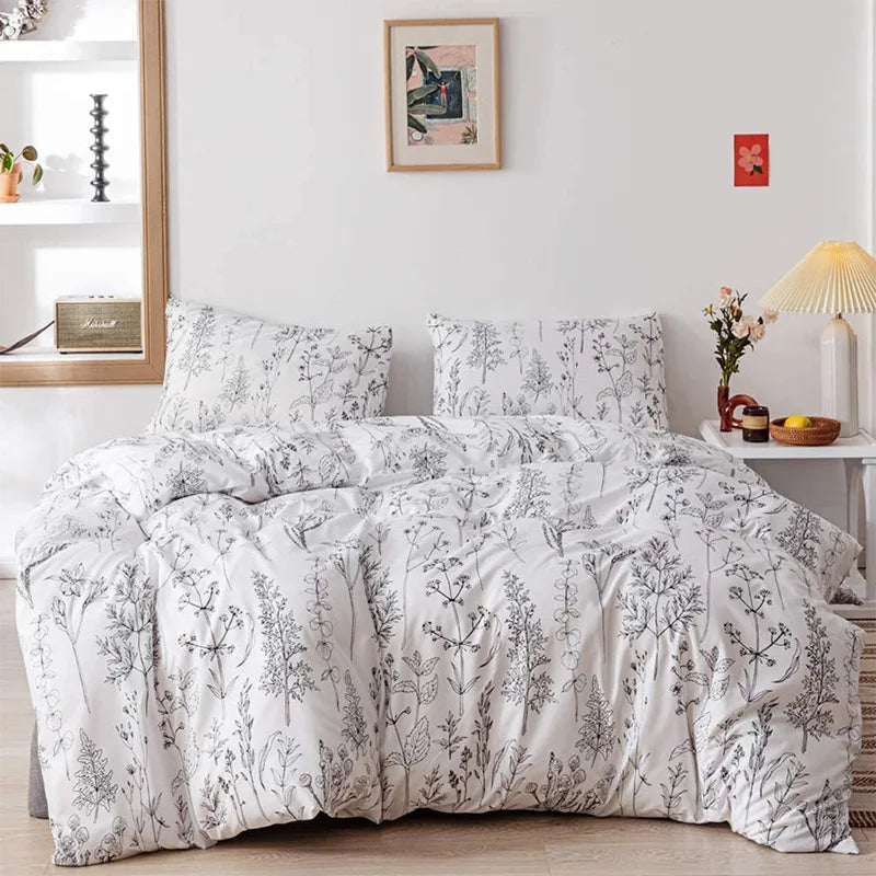 Afralia™ Boho Chic Stripe Bedding Set with Pillowcase - Ultra-Soft Microfiber Quilt Cover