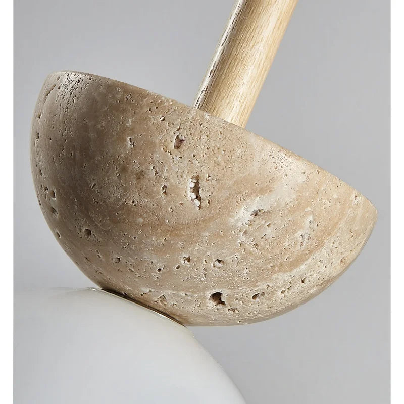 Afralia™ LED Pendant Light Stone Wood Glass Nordic Modern Hang Lamp