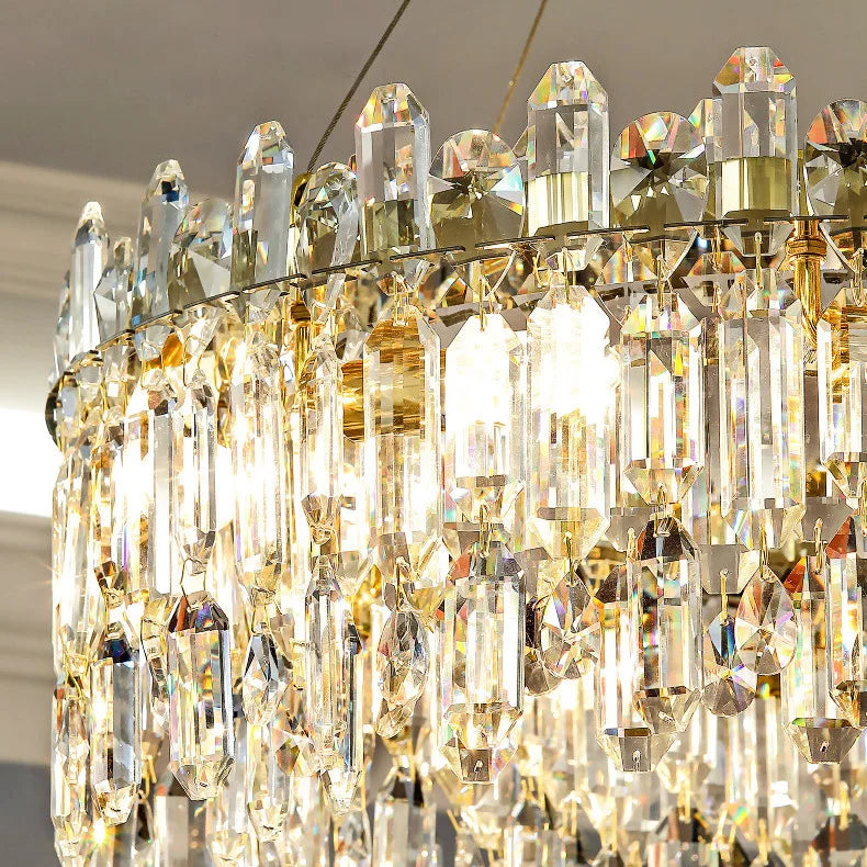Afralia™ Crystal Pendant LED Chandelier | Home Decor Ceiling Light Fixture