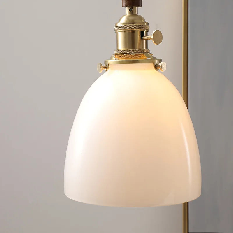 Afralia™ Glass Copper LED Pendant Lights for Modern Style Dining Kitchen Bedroom