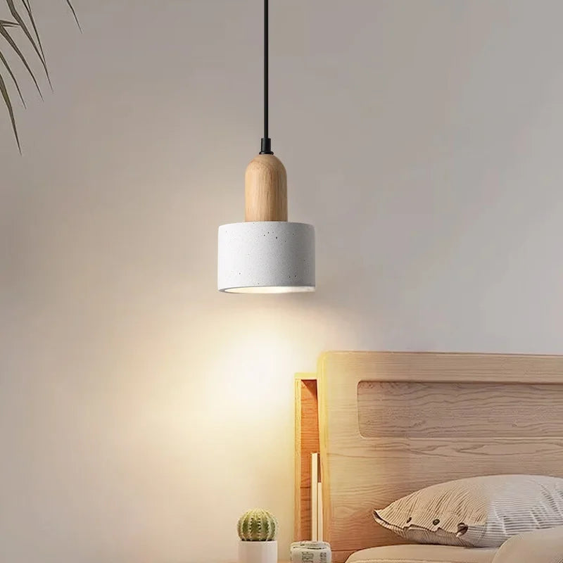 Afralia™ Sandstone LED Pendant Lamp for Home Decor, Japanese Wabi Sabi Hanging Light