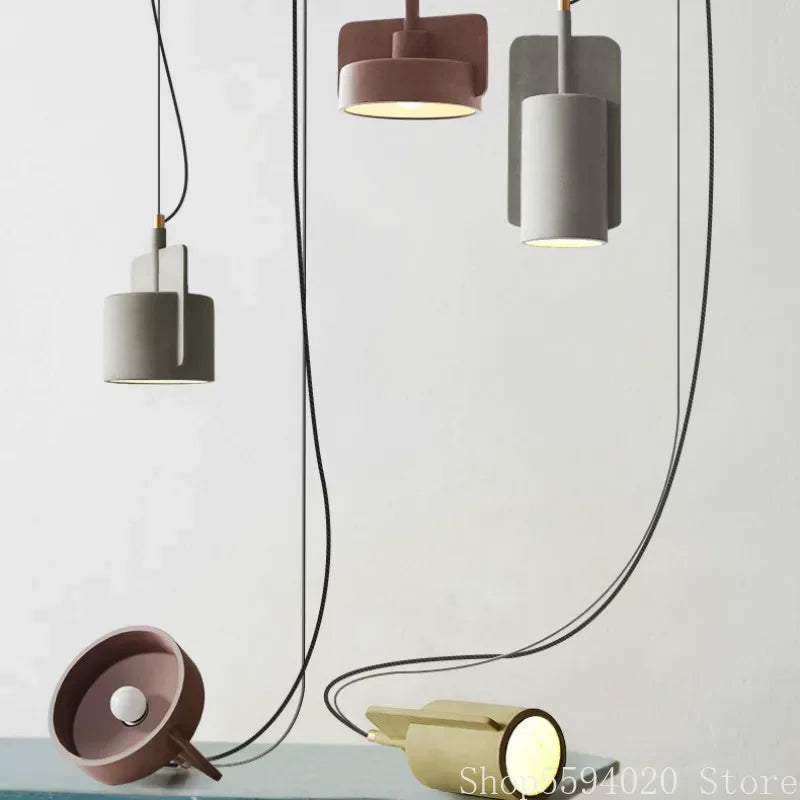 Afralia™ Cement Pendant Lamp Retro Lights