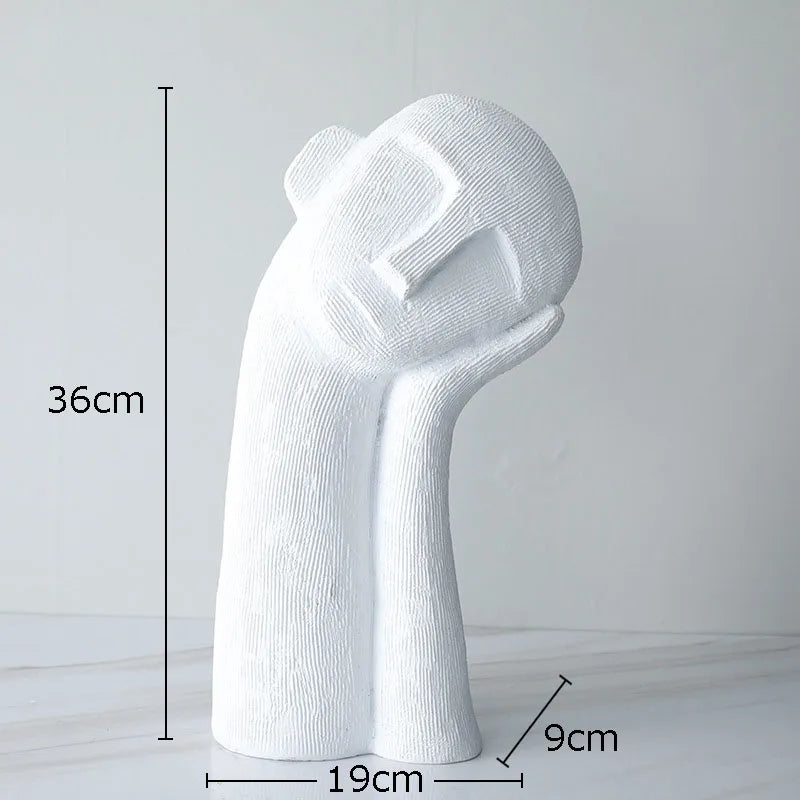Afralia™ Sleeping Figures Resin Ornaments Crooked Head Decoration Sculpture Decor Figurines