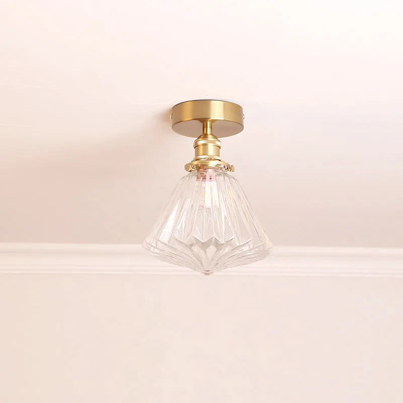 Afralia™ Diamond Glass LED Ceiling Lights - Modern Nordic Luxury Canopy Fixture