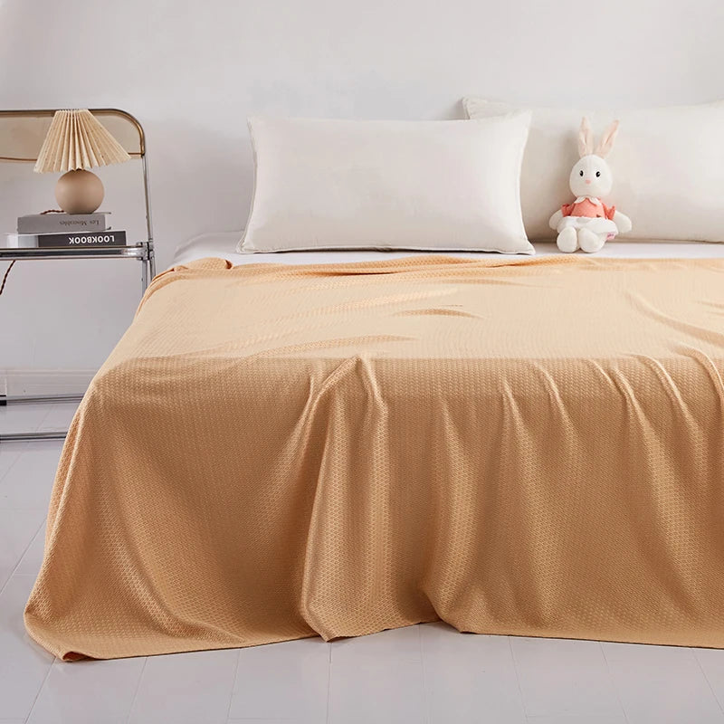 Afralia™ Bamboo Fiber Summer Quilt - Lightweight & Breathable Diamond Grid Blanket