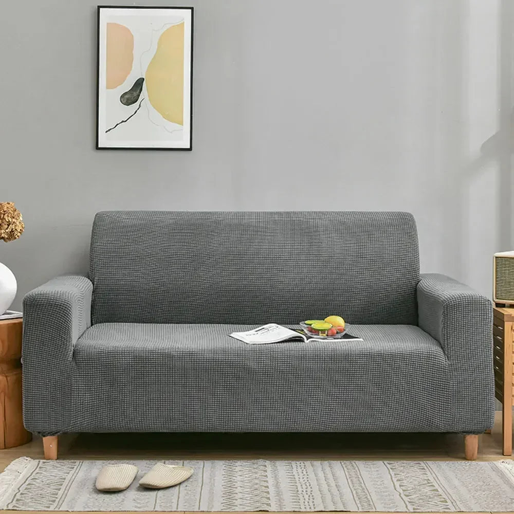 Afralia™ 3D Quilted Thicken Sofa Cover Stretch Spandex Polyester Couch Slipcover