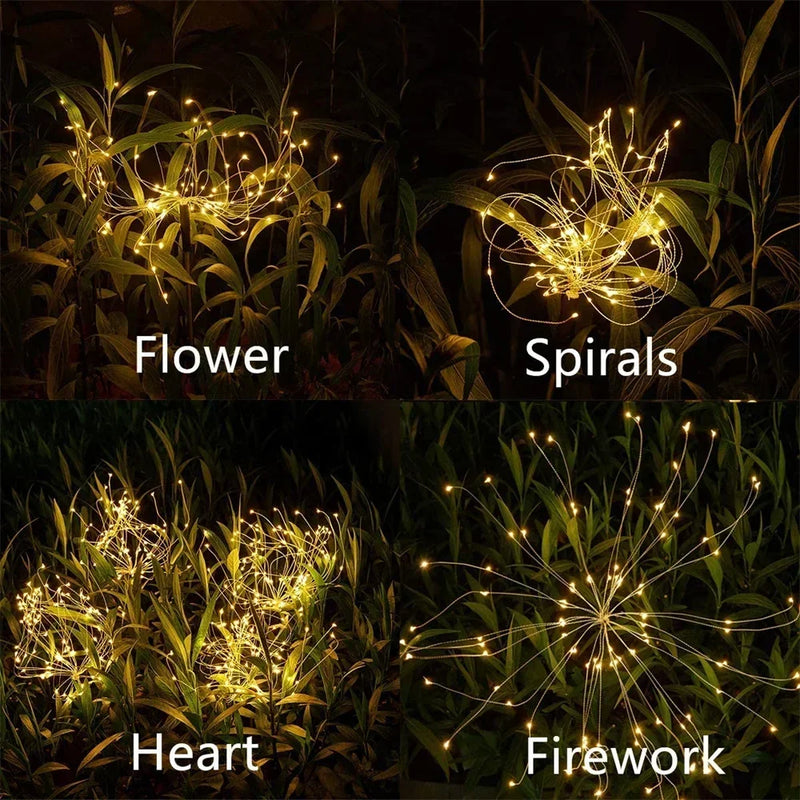 Afralia™ Solar Dandelion Fireworks Light for Garden Landscape & Holiday Lights