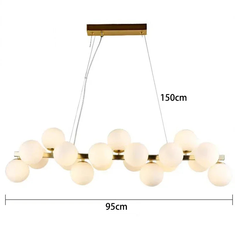 Afralia™ Glass Ball LED Pendant Lights for Home Decor and Luminaires