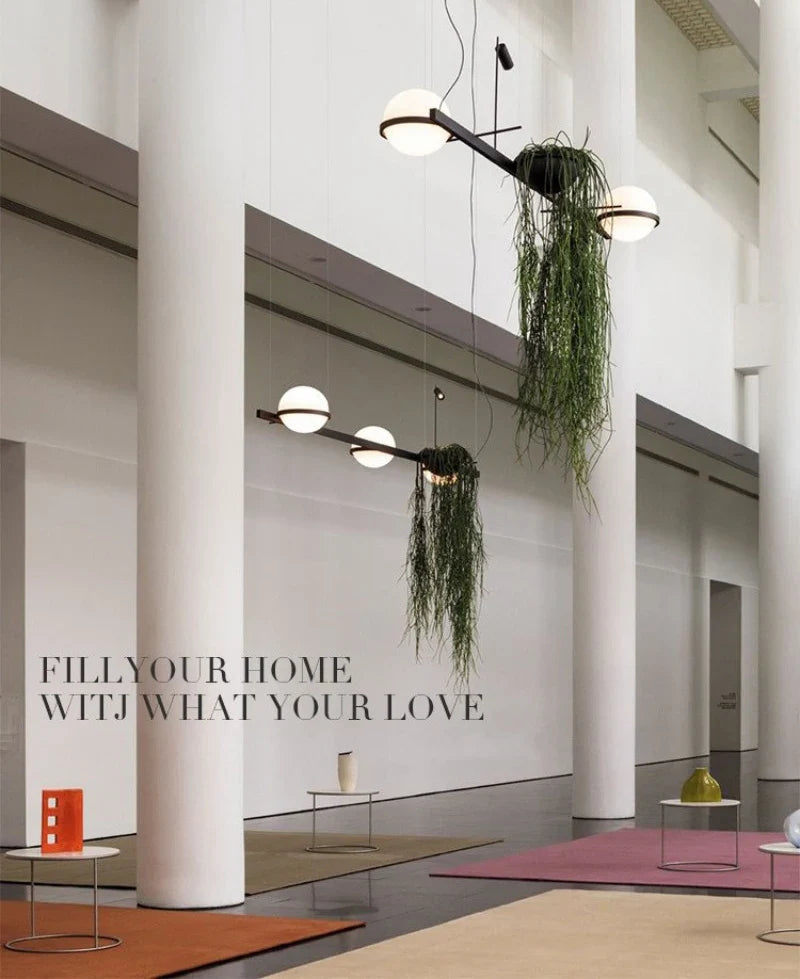 Afralia™ Modern Plant Chandeliers Nordic DIY Sky Garden LED Pendant Lamps Home Decor Fixtures