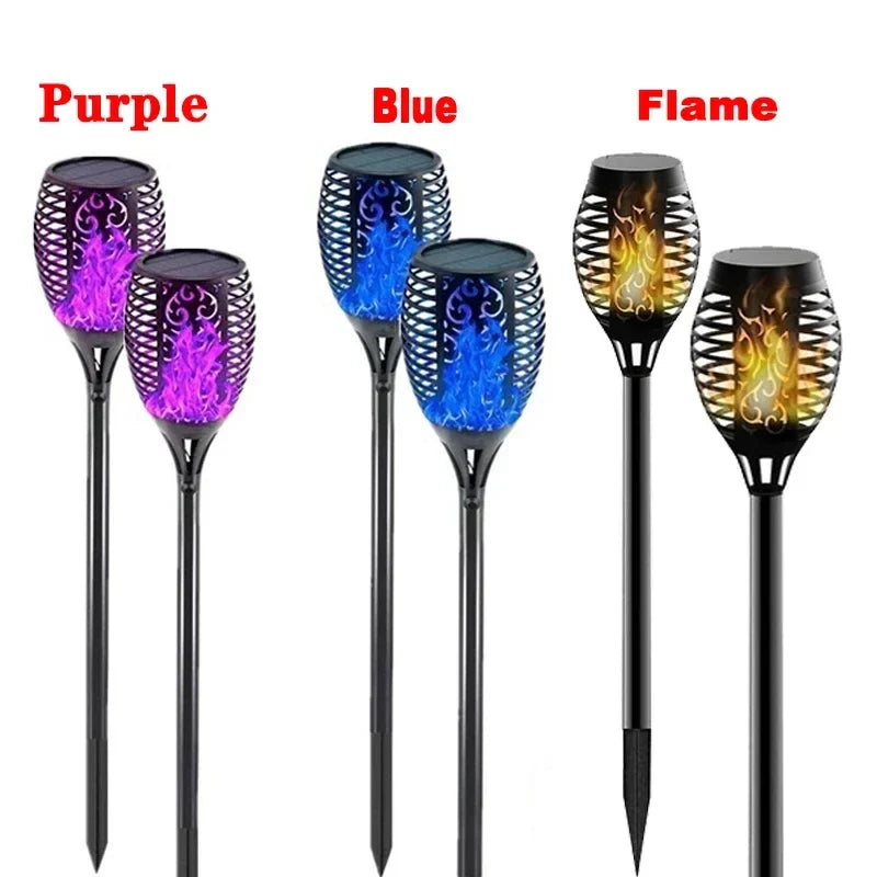 Afralia™ Solar Flame Torch Lights - Waterproof Outdoor Garden Decoration - 5 Color Options