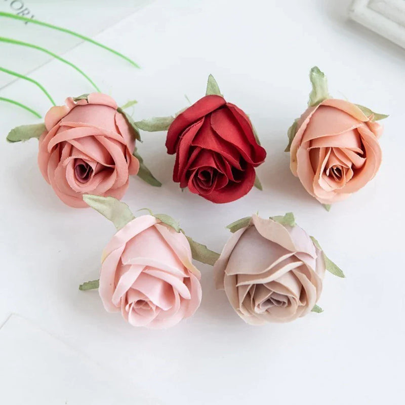 Afralia™ Silk Rose Head Decor Craft Wedding Home Decorations Bouquet