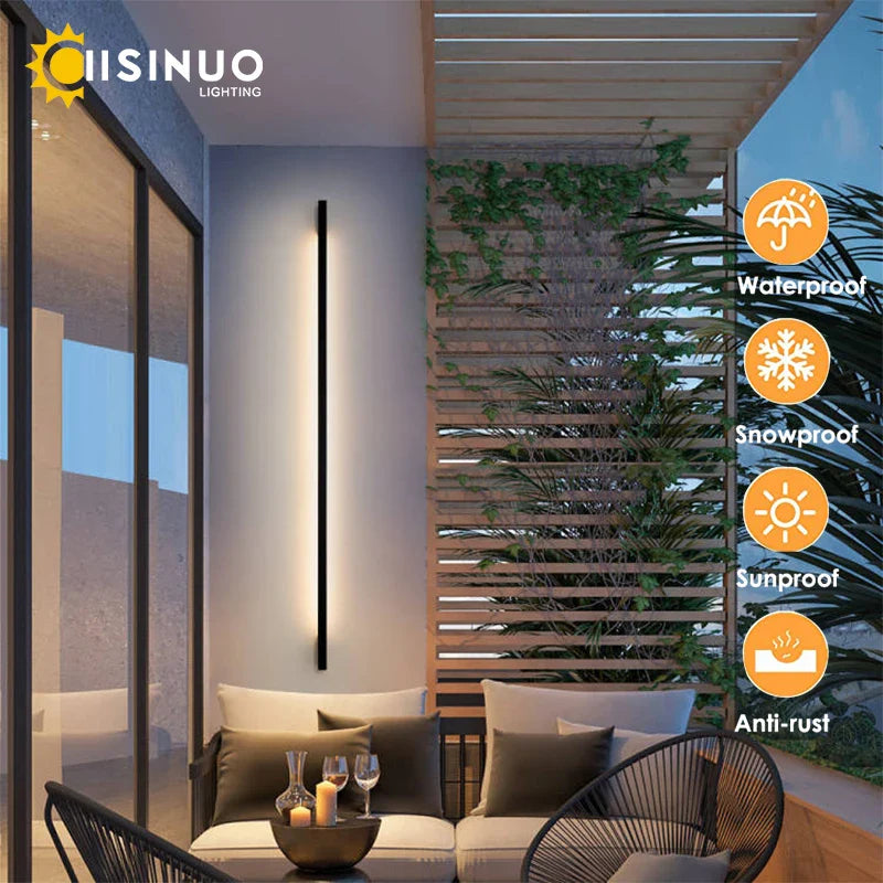 Afralia™ Outdoor Wall Lamp Sconce Light for Garden Porch, Garage, Courtyard - Black