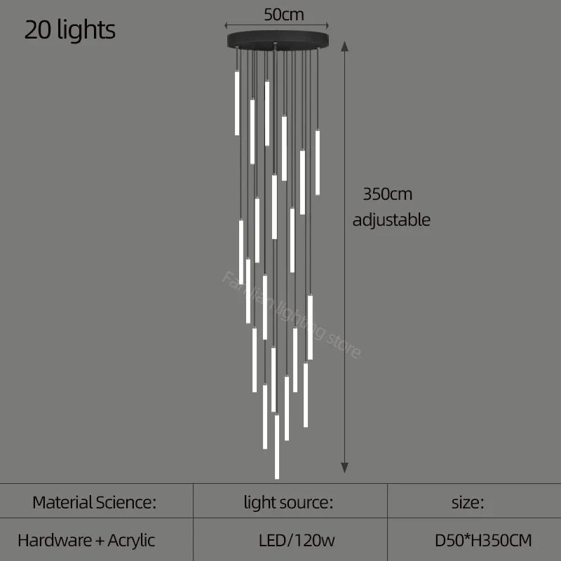 Afralia™ Luxury LED Ceiling Chandelier for Home, Hotel & Restaurant Lighting