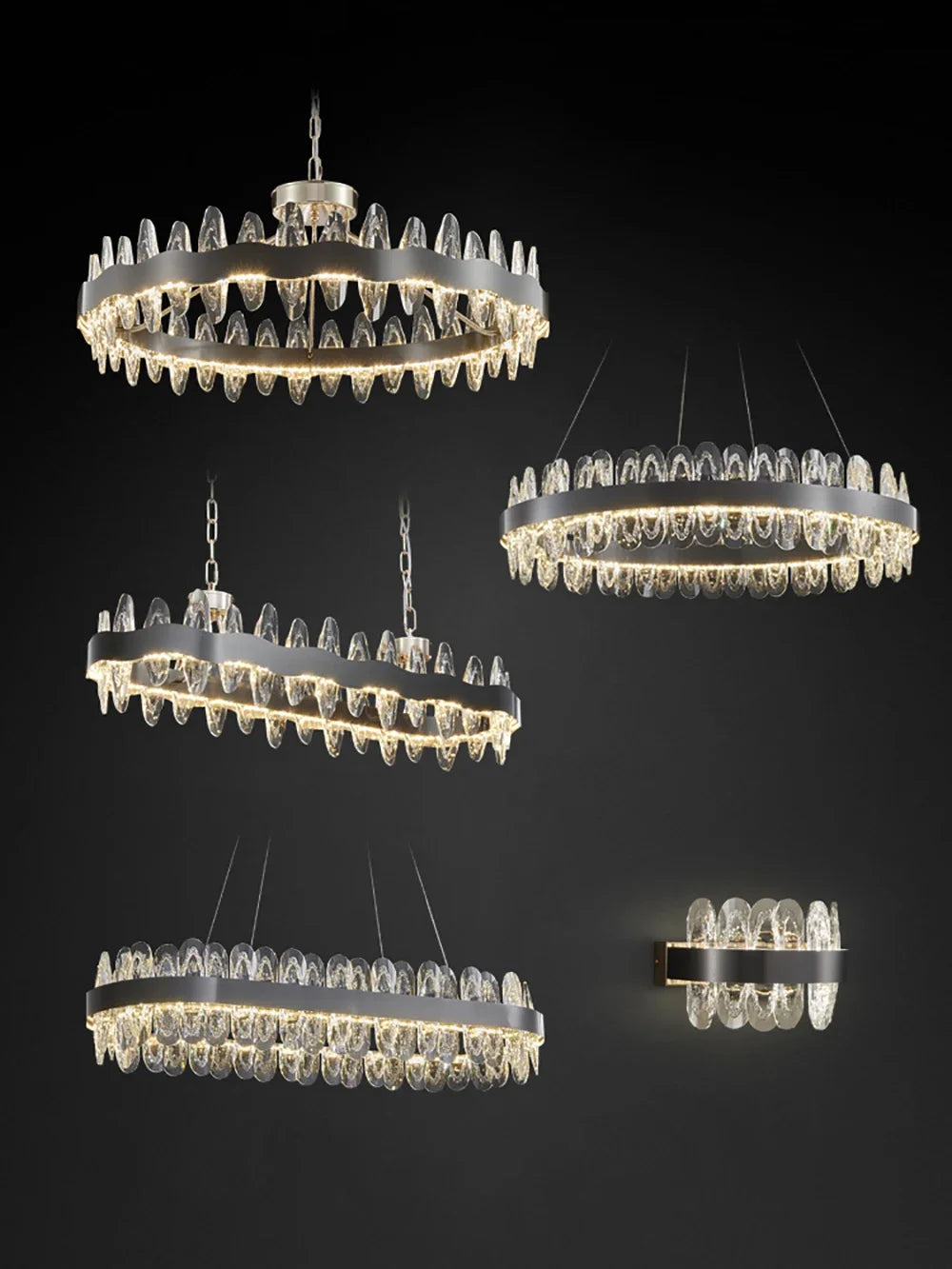 Afralia™ Crystal LED Chandelier: Modern Luxury Interior Pendant Light for Living Room