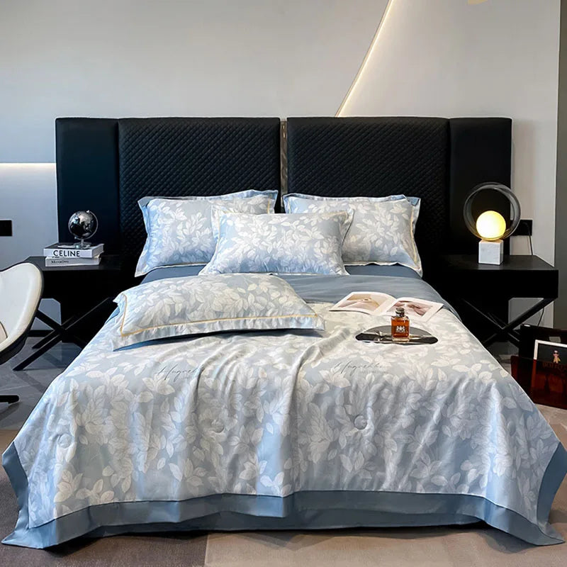 Afralia™ Silky Washed Summer Quilt - Skin-Friendly & Breathable Light Luxury Comforter