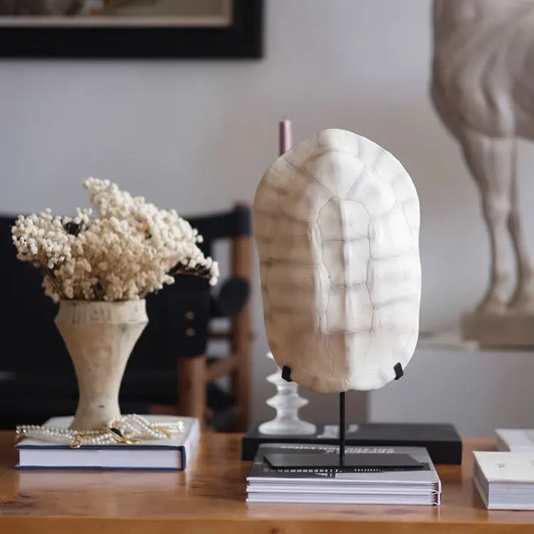 Afralia™ Resin Turtle Shell Sculpture Figurine Home Decor Accent