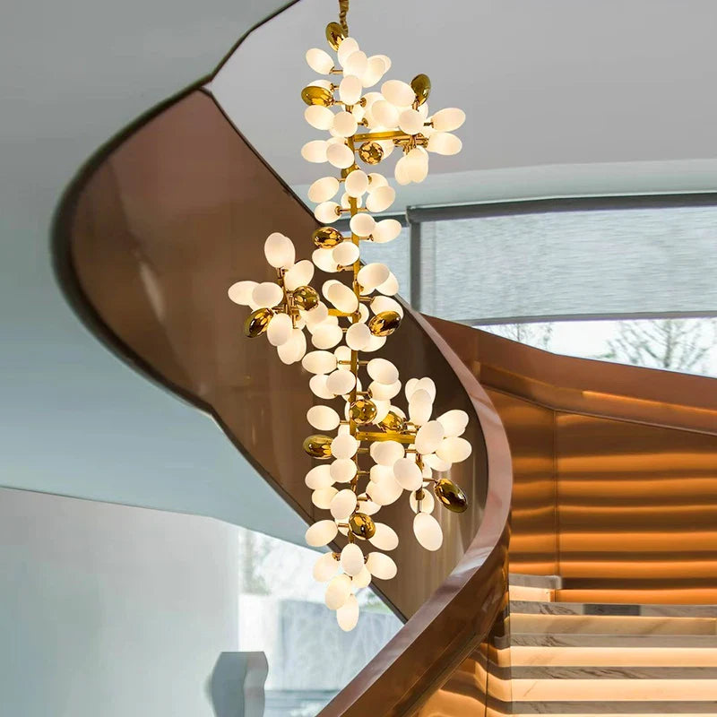 Afralia™ Modern LED Staircase Pendant Light Chandeliers for Living Room Home Decor