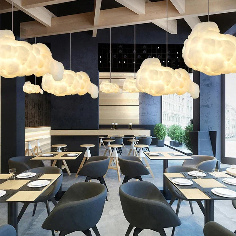 Afralia™ Modern Cloud LED Pendant Chandelier for Living Room Decor